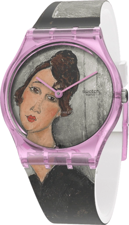 Swatch,Originals 34mm,34mm,Plastic,Multi-Color,Quartz,Sapphire,Crystal Glass,Round,GZ356