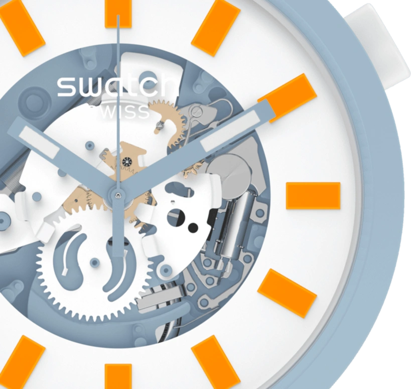 Swatch,THE BOLD 47mm,47mm,Bioceramic,Ceramic,White,SB03N101