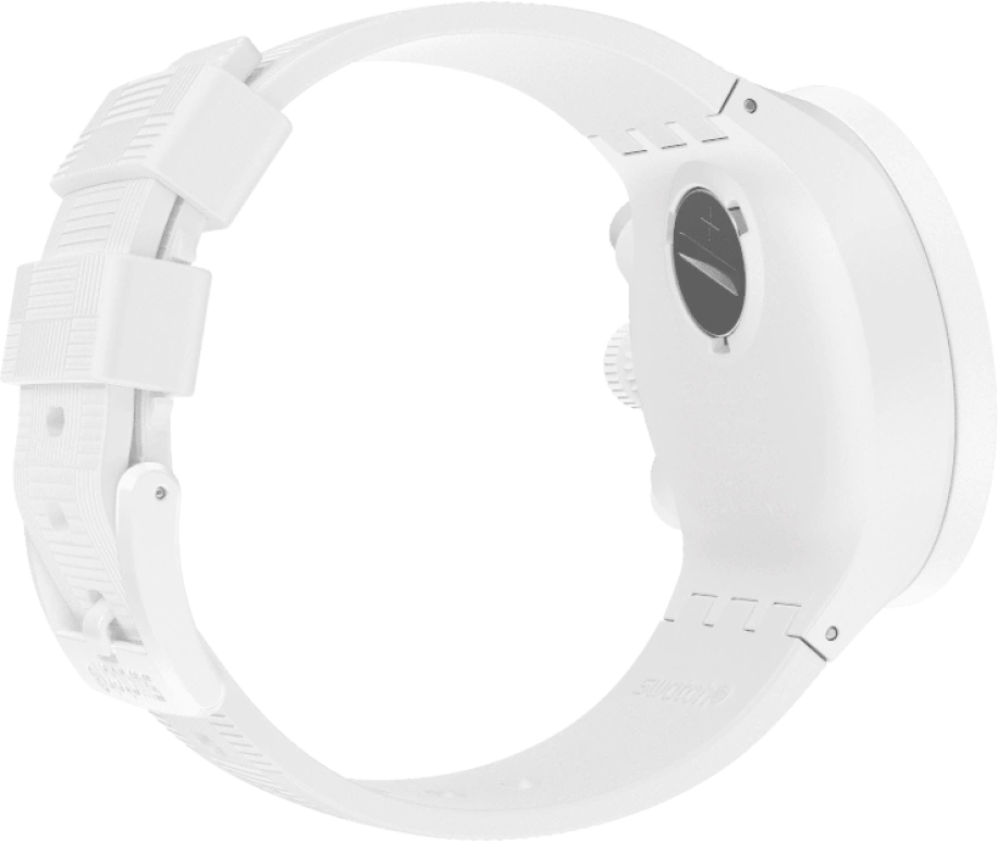 Swatch,THE BOLD 47mm,47mm,Plastic,White,Sapphire,Crystal Glass,SB02W400