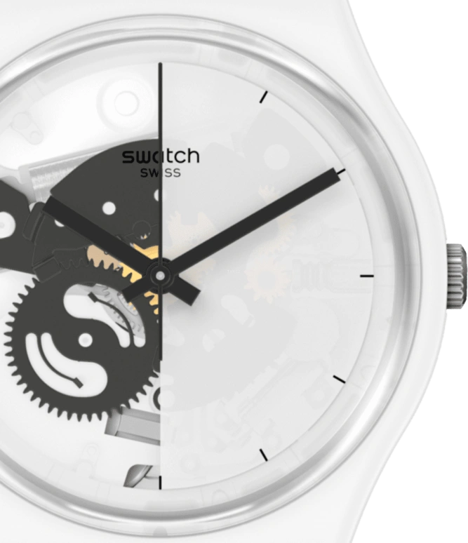 Swatch,Originals 34mm,34mm,Bioceramic,Ceramic,White,Quartz,Round,SO31W101
