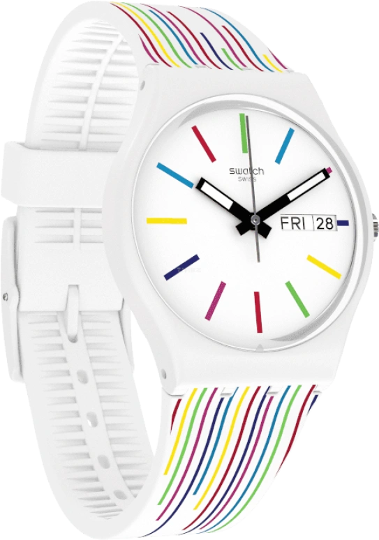 Swatch,Originals 34mm,34mm,Plastic,White,Closed,GW712
