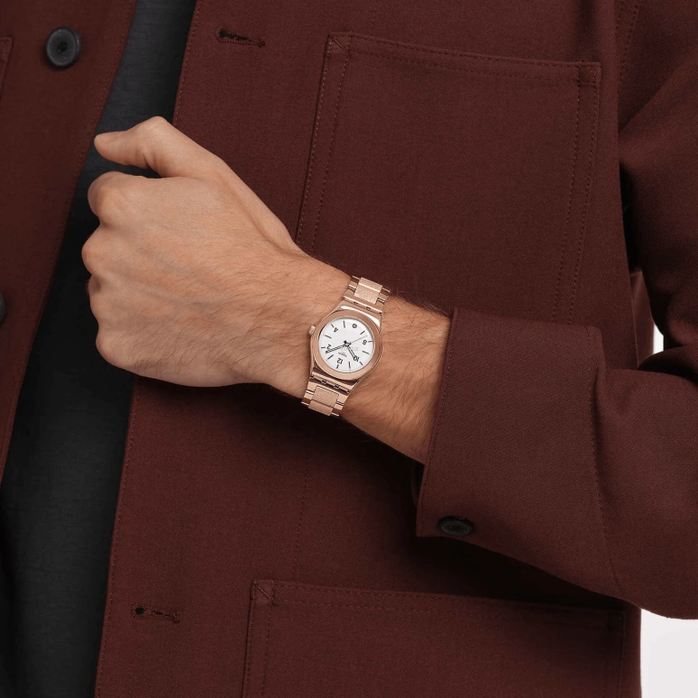 Swatch,IRONY 33mm,33mm,Stainless Steel,White,Quartz,Day,Round,YLG414G