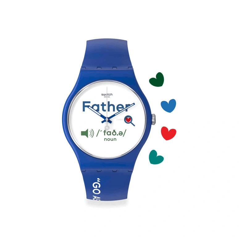 Swatch,Originals 41mm,41mm,Bio-sourced,White,Quartz,Round,Blue,SO29Z704
