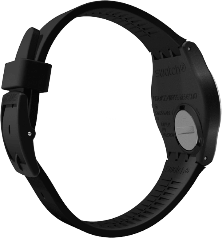 Swatch,Originals 34mm,34mm,Plastic,Black,Quartz,Round,GB274