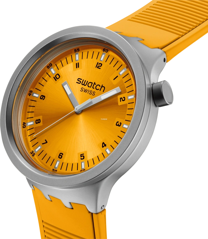 Swatch,THE BOLD 47mm,47mm,Stainless Steel,Orange,Quartz,Sapphire,Crystal Glass,Round,SB07S103