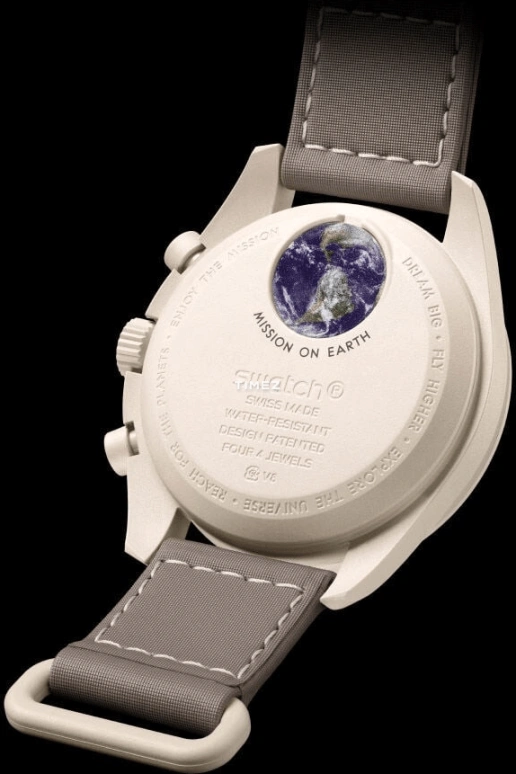 Swatch,MoonSwatch 42mm,42mm,Bioceramic,Brown,Quartz,Chronograph,Hardlex,SO33T103
