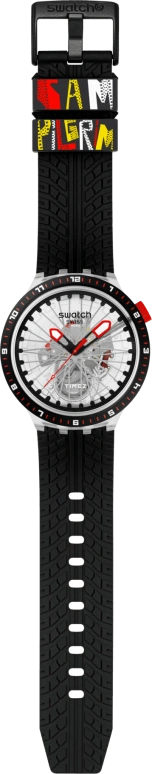 Swatch,THE BOLD 47mm,47mm,Bio-sourced,Transparent,Quartz,Round,Black,SB05K103
