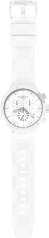 Swatch,THE BOLD 47mm,47mm,Plastic,White,Sapphire,Crystal Glass,SB02W400