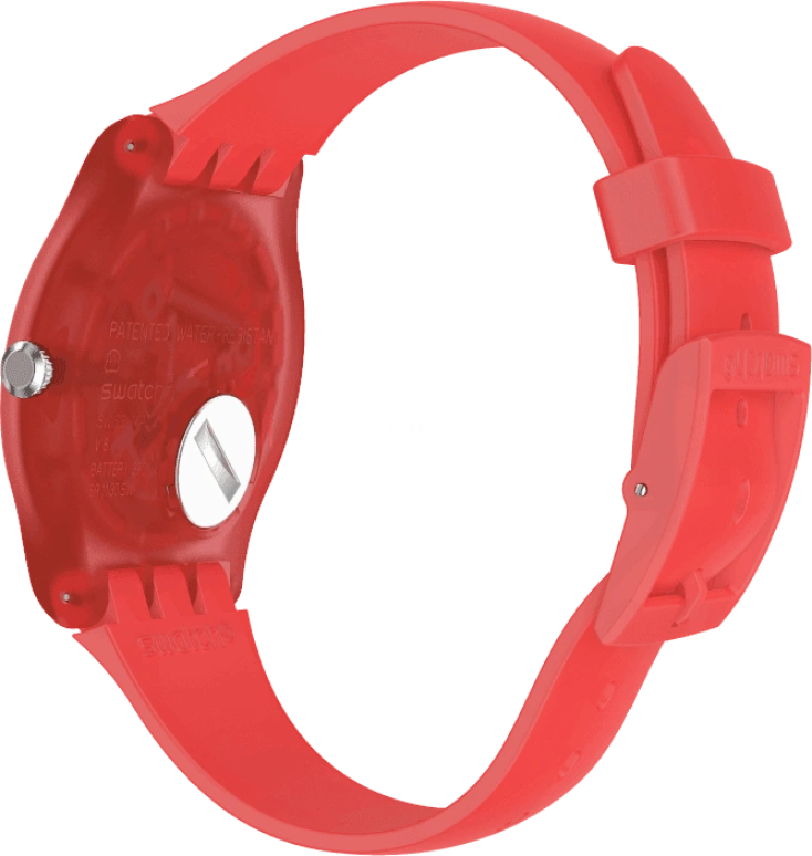 Swatch,Originals 41mm,41mm,Plastic,Red,SUOO105