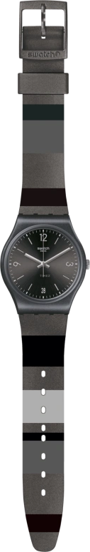 Swatch,Originals 34mm,34mm,Plastic,Black,Quartz,Round,GB430