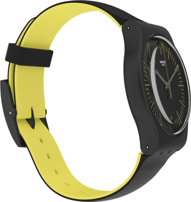 Swatch,Originals 41mm,41mm,Black,Sapphire,Crystal Glass,Open,SUOB184