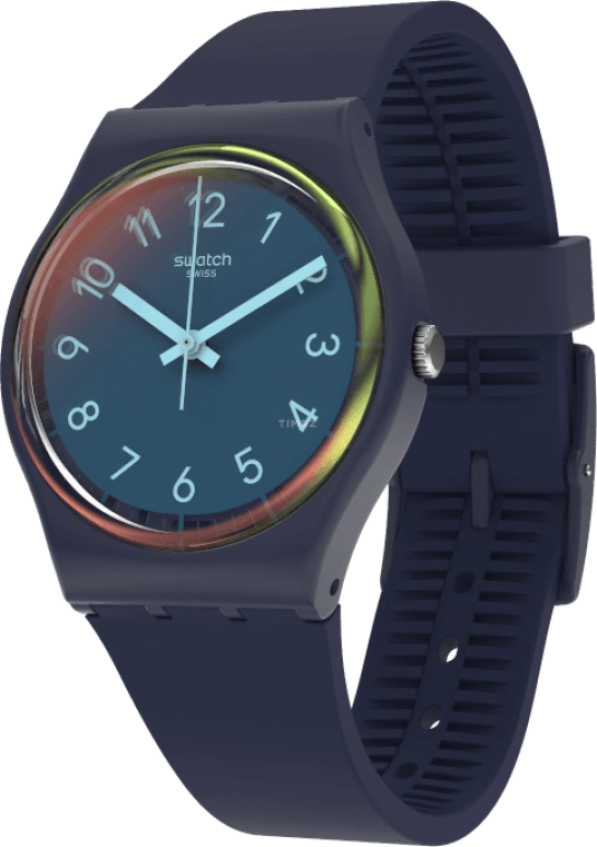 Swatch,Originals 34mm,34mm,Plastic,Blue,Closed,GN274