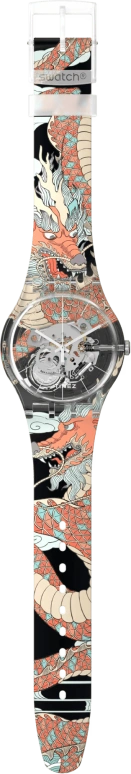 Swatch,Originals 41mm,41mm,Plastic,Transparent,Quartz,Tonneau,SUOK145,SUOK145-061