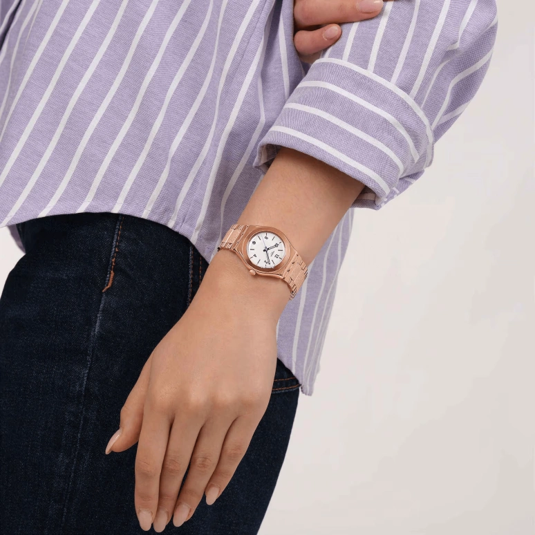 Swatch,IRONY 33mm,33mm,Stainless Steel,White,Quartz,Day,Round,YLG414G