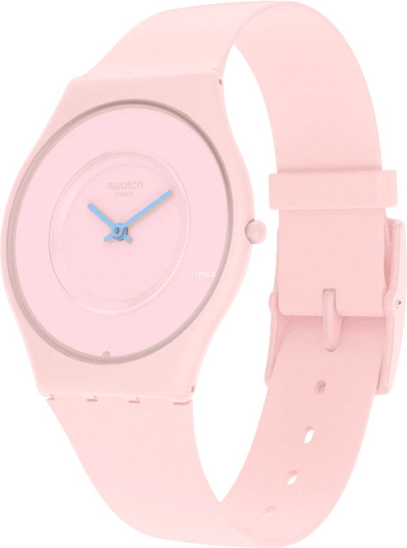 Swatch,SKIN 34mm,34mm,Ceramic,Pink,Closed,SS09P100