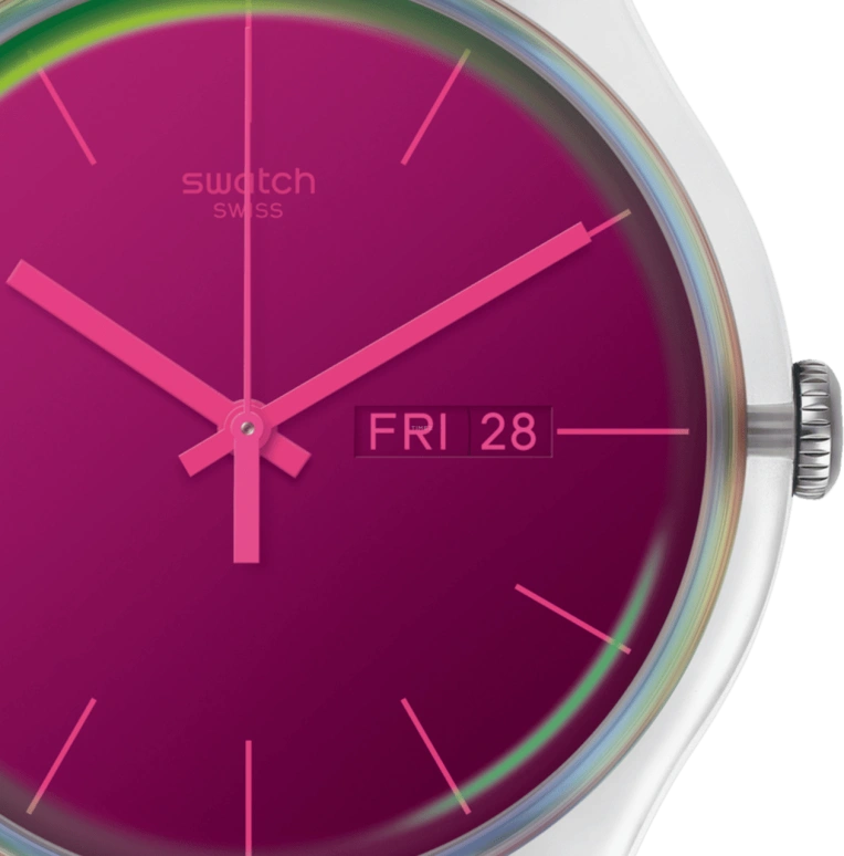 Swatch,Originals 41mm,41mm,Plastic,Pink Red,Red,SUOK710