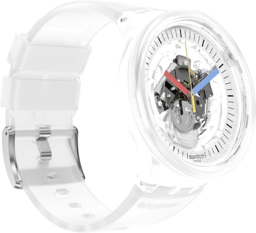 Swatch,CLEAR 47mm,47mm,Open,SB01K100