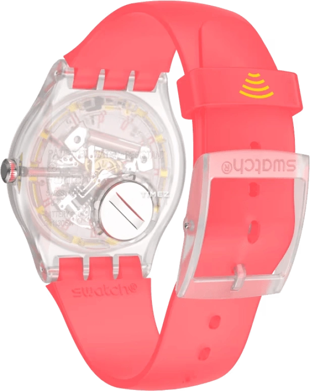 Swatch,Originals 41mm,41mm,Plastic,Transparent,Quartz,Oval,SVIK104,SVIK104-5300