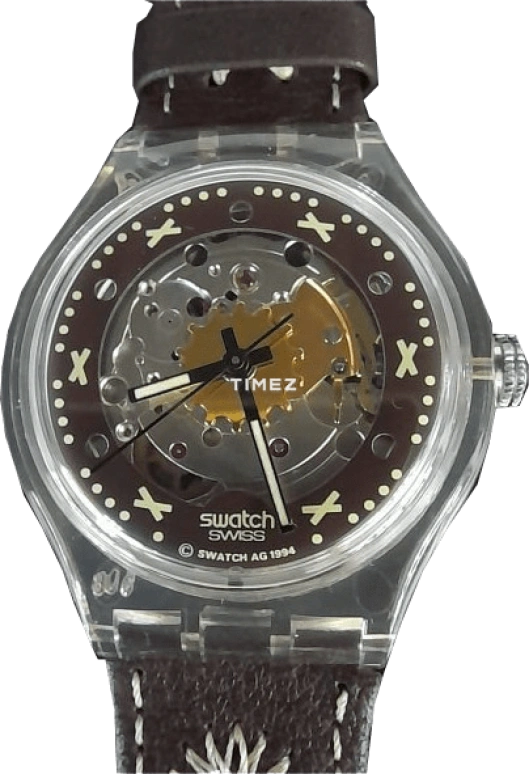 Swatch,Other 37mm,37mm,Plastic,Skeleton,Automatic,Sapphire,Tonneau,SAP101