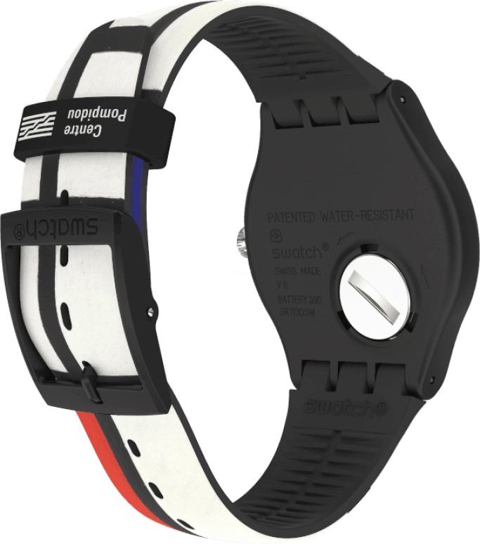 Swatch,Originals 41mm,41mm,Plastic,Black,Quartz,Sapphire,Crystal Glass,Round,SUOZ344