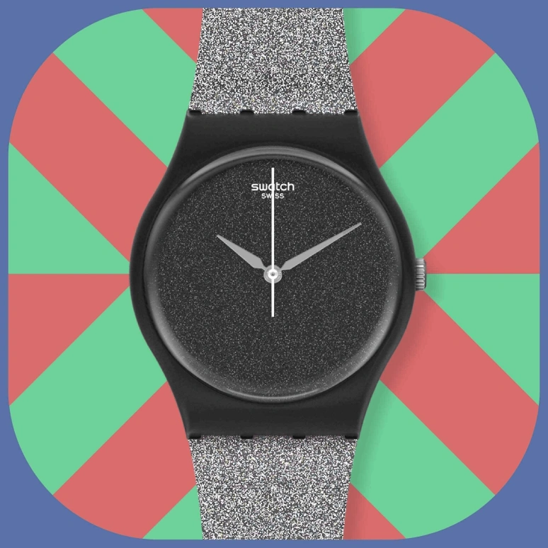 Swatch,Other 34mm,34mm,Bio-sourced,Black,Quartz,Sapphire,Crystal Glass,Round,SO28B105