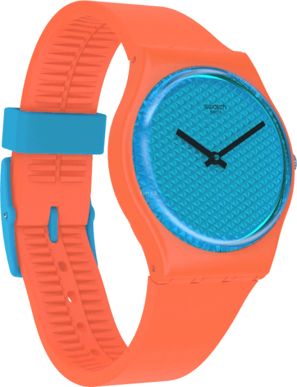 Swatch,Originals 34mm,34mm,Plastic,Blue,GO121