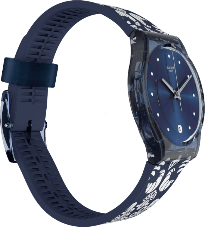 Swatch,Originals 34mm,34mm,Plastic,Blue,GN413