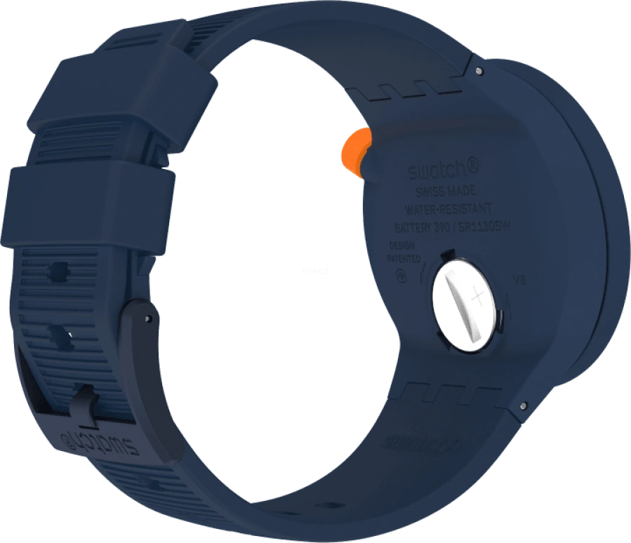 Swatch,THE BOLD 47mm,47mm,Plastic,Blue,Closed,SO27N110