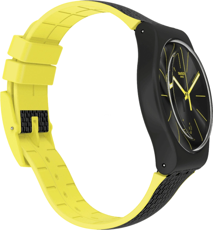 Swatch,Originals 41mm,41mm,Plastic,Black,SUOB406