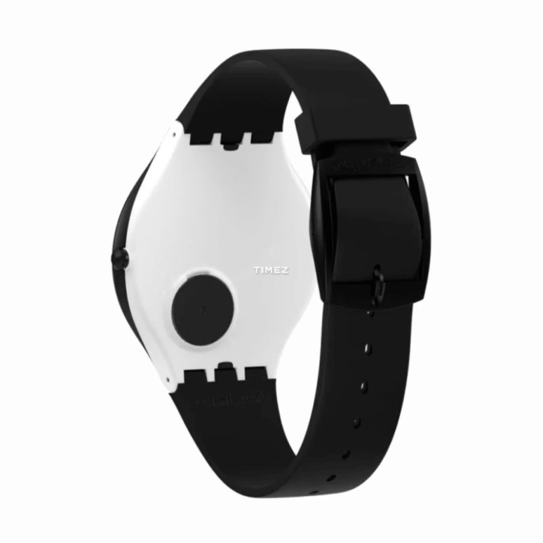 Swatch,SKIN 40mm,40mm,Plastic,White,Quartz,Sapphire,Crystal Glass,Tonneau,SVUB100