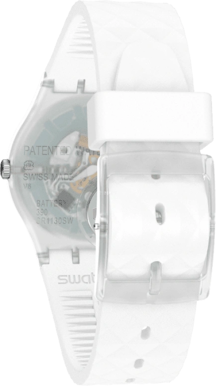 Swatch,Originals 34mm,34mm,Plastic,White,Quartz,Baton,GE286
