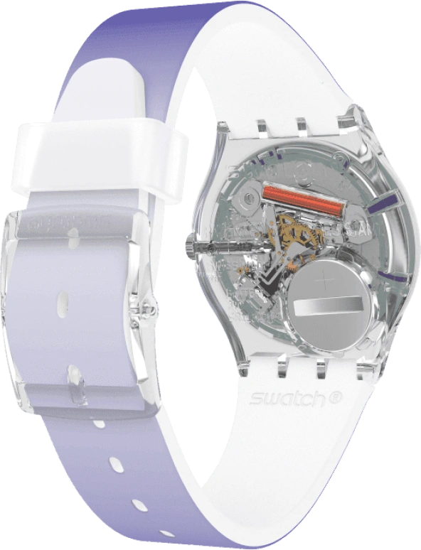 Swatch,Originals 34mm,34mm,Plastic,Purple,Green,Sapphire,Crystal Glass,GE718