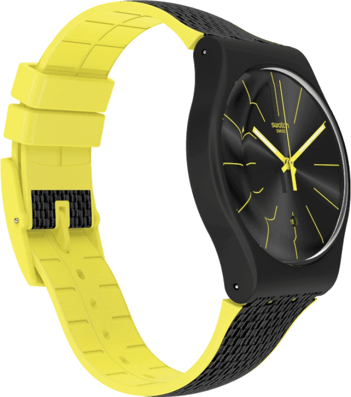 Swatch,Originals 41mm,41mm,Plastic,Black,SUOB406