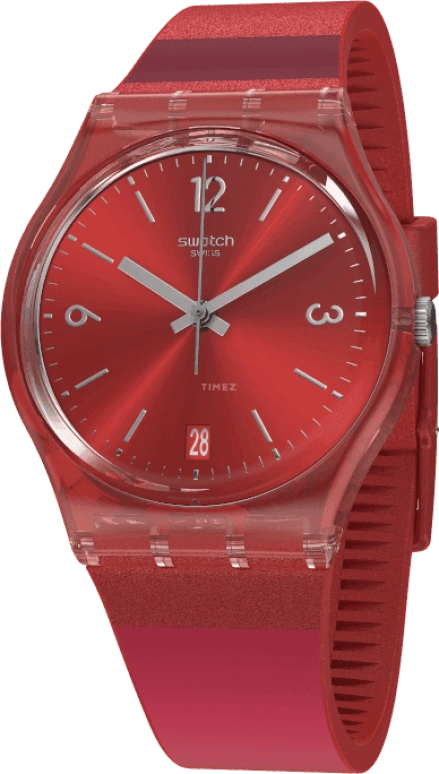 Swatch,Originals 34x39.20mm,34x39.20mm,Plastic,Red,GR406
