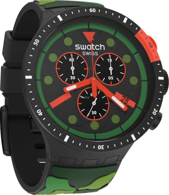 Swatch,THE BOLD 47mm,47mm,Plastic,Black,SB02B409