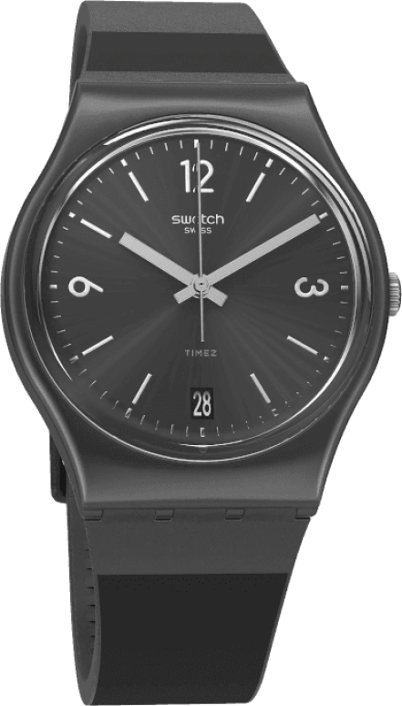 Swatch,Originals 34mm,34mm,Plastic,Black,Quartz,Round,GB430
