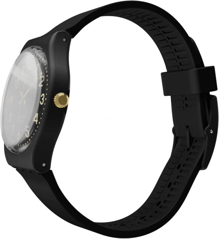 Swatch,Originals 34mm,34mm,Plastic,Black,Quartz,Round,GB274