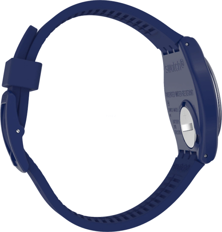 Swatch,Originals 34mm,34mm,Plastic,Blue,Sapphire,Crystal Glass,Closed,GN727