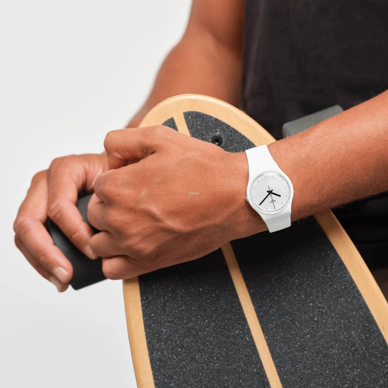 Swatch,Originals 34mm,34mm,Bioceramic,White,Quartz,Tonneau,SO31W100