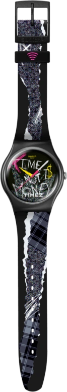 Swatch,NO RULES 41mm,41mm,Bioceramic,Multi-Color,White,Black,Quartz,Bio-sourced,Glass,Round,SO32B122,SO32B122-5300