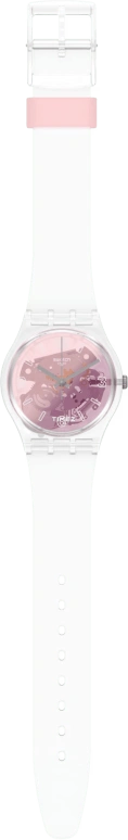 Swatch,Originals 34mm,34mm,Plastic,Pink,Quartz,Tonneau,Transparent,GE290