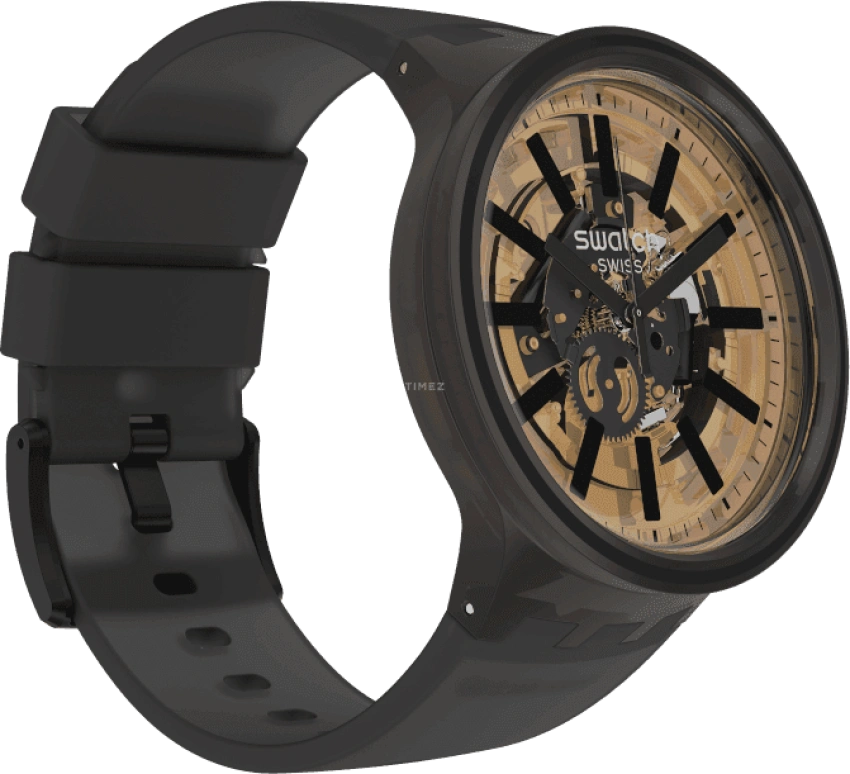 Swatch,THE BOLD 47mm,47mm,Plastic,Coffee,Brown,SO27B115