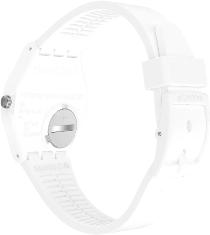 Swatch,Originals 39.20mm,39.20mm,Plastic,White,Sapphire,Crystal Glass,GW716