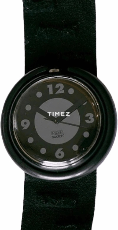Swatch,Other 40mm,40mm,Plastic,Black,Quartz,Sapphire,Round,PWB173