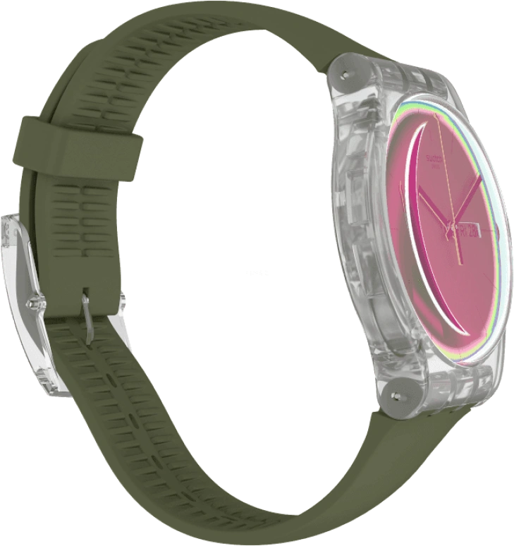 Swatch,Originals 41mm,41mm,Plastic,Pink,Quartz,Sapphire,Crystal Glass,Round,SUOK714