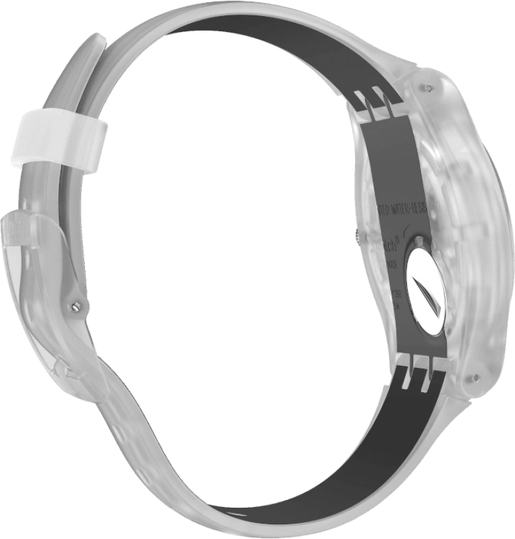 Swatch,Originals 41mm,41mm,Plastic,Skeleton,Quartz,Round,Transparent,SUOK157