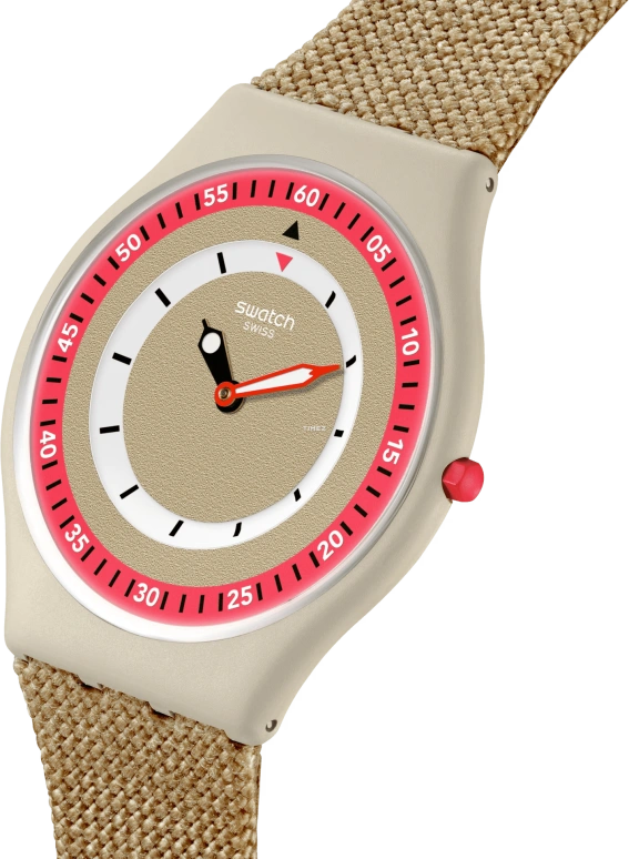 Swatch,SKIN 34mm,34mm,Bioceramic,Yellow Tan,Quartz,Round,SS09T102