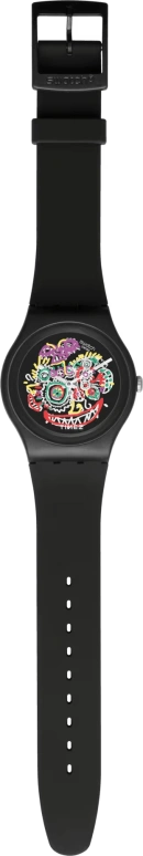 Swatch,Special Edition 40mm,40mm,Plastic,Multi-Color,Black,Quartz,Round,Black,SUOZ167