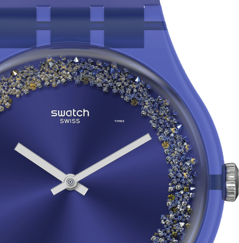 Swatch,Originals 41mm,41mm,Plastic,Purple,Quartz,Tonneau,SUOV106