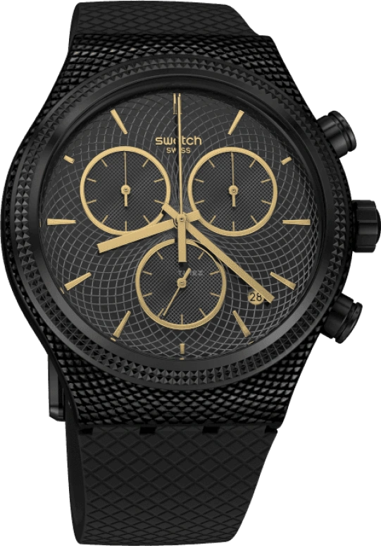 Swatch,IRONY 43x49mm,43x49mm,Black,YVB408